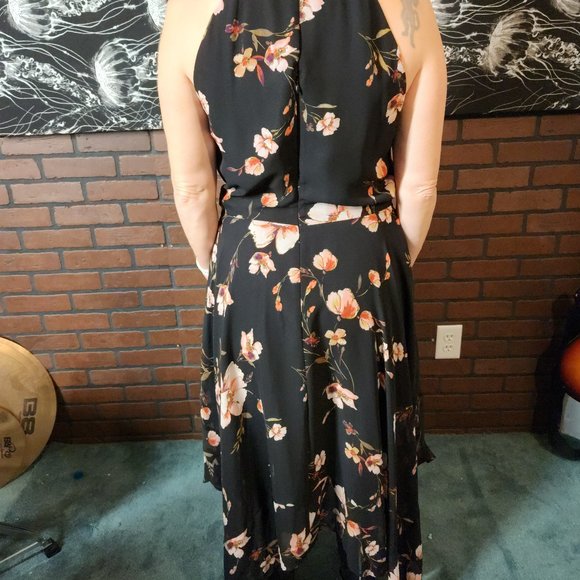 Candie's Black Floral Dress (DIY adjusted sizing) - Picture 2 of 4